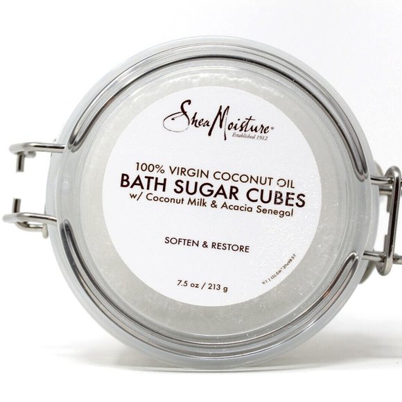 3pk- Shea Moisture 100% Virgin Coconut Oil Bath Sugar Cubes Coconut Milk Acacia - Picture 10 of 13